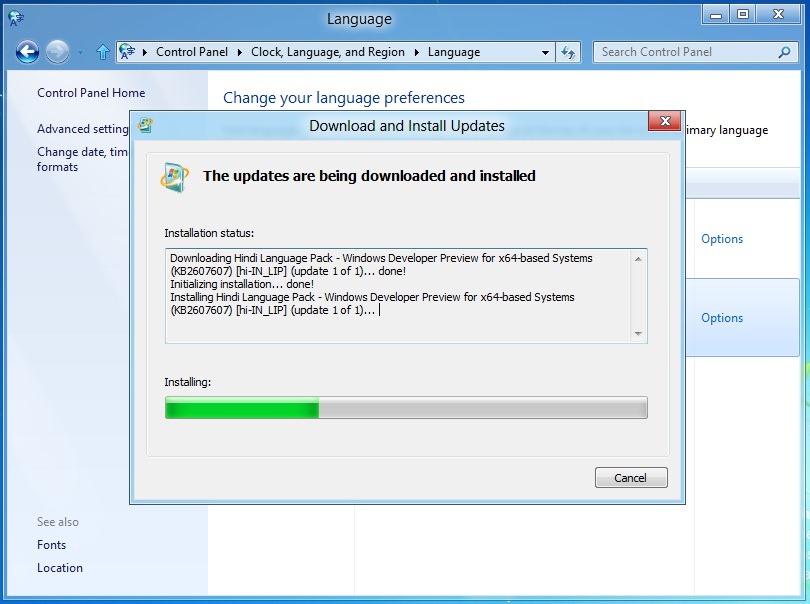 Windows 10 language pack download